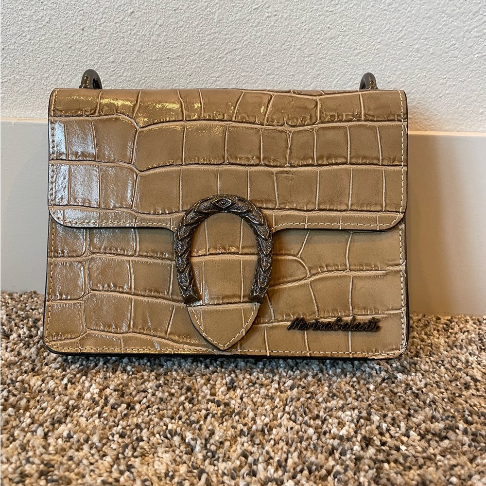 Marina Galanti Italy leather horseshoe purse